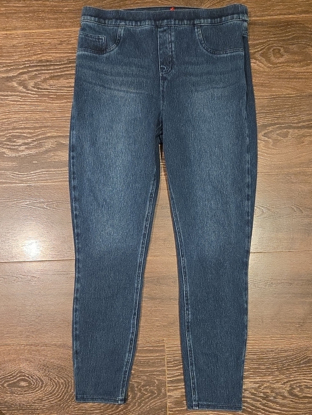 ❤ SPANX HIGH RISE SKINNY "JEANISH" DENIM ANKLE LEGGINGS, XL
